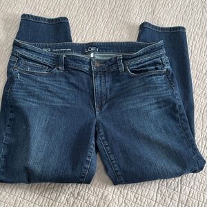 LOFT Modern Skinny Ankle Jeans Distressed Medium Wash 31/12